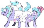  blush bow cloud_chaser_(mlp) cutie_mark diaper duo equine female feral flitter_(mlp) friendship_is_magic hair horse kurikia mammal multi-colored_hair my_little_pony open_mouth pegasus pony purple_eyes smile two_tone_hair wings 