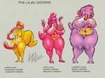  big_breasts breasts chubby female group lickilicky lickitung long_tongue nintendo nipples pink_nipples pok&#233;mon pok&eacute;mon pussy sibling sisters thick_thighs tongue video_games wide_hips wolflance 