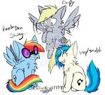  cat cute darkcat1999 derp derpy_hooves_(mlp) english_text feline feral friendship_is_magic group mammal my_little_pony plain_background rainbow_dash_(mlp) text vinyl_scratch_(mlp) watermark white_background winged_cat wings 
