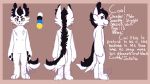  anthro canid canine english_text featureless_crotch looking_at_viewer mammal model_sheet multiple_angles nude simple_background smile solo standing text 