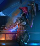  alien breasts female gun mass_effect quarian ranged_weapon solo weapon 