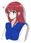  blush long_hair red_hair simple_background solo takeuchi_aya white_background 