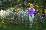 clothing cosplay fara_phoenix fursuit grass plants shocktress star_fox tree video_games walking 