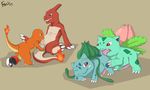  bulbasaur charmander charmeleon cum cum_in_mouth cum_inside erection fellatio feral feral_on_feral fersir fire gay group group_sex interspecies ivysaur lying male nintendo nude on_back oral oral_sex penis plain_background pok&#233;mon pok&eacute;mon rimming sex spread_legs spreading tapering_penis video_games 