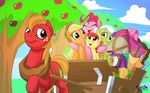  amber_eyes apple apple_bloom_(mlp) applejack_(mlp) big_macintosh_(mlp) blonde_hair blue_eyes carriage cloud clouds cub cutie_mark embrace equine eyes_closed female feral freckles friendship_is_magic fruit fur granny_smith_(mlp) green_eyes green_fur group hair hi_res horse hug luggage male mammal my_little_pony mysticalpha open_mouth orange_fur orange_hair outside pink_fur pink_hair pinkie_pie_(mlp) pony red_fur red_hair signature sky smile tree white_hair yellow_fur young 