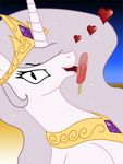  equine female friendship_is_magic horn horse iflysna94 licking love_heart mammal my_little_pony pony princess_celestia_(mlp) princess_molestia_(mlp) solo suggestive tongue winged_unicorn wings 