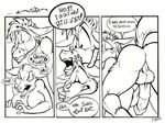  alex_spastic balls big_breasts black_and_white blush breasts butt canine comic embarrassed english_text equine female fox freckles horse humor looking_back male mammal monochrome nervous nipples nude overreaction penis perineum plain_background raised_tail screaming straight sweat text unamused white_background 