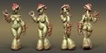  anthro anthrofied big_breasts breasts butt female flora_fauna fydbac mushroom nude presenting presenting_hindquarters pussy slocik solo voluptuous wide_hips 