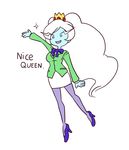  adventure_time blue_skin crown high_heels ice_queen long_hair nollety white_hair 