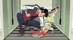  angry animated animated_gif black_hair cat dandy_(space_dandy) lowres meow_(space_dandy) space_dandy 