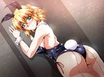  alternate_costume animal_ears ass bad_id bad_pixiv_id bare_shoulders blonde_hair blush breasts bunny_ears bunny_girl bunny_tail bunnysuit detached_collar fishnet_pantyhose fishnets green_eyes large_breasts mizuhashi_parsee ootsuki_wataru pantyhose pointy_ears short_hair solo tail touhou wrist_cuffs 