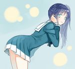  :d bad_id bad_pixiv_id blue_eyes blue_hair blush buun_ko dress hiradaira_chisaki long_hair nagi_no_asukara open_mouth sailor_dress school_uniform serafuku side_ponytail smile solo 