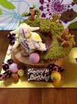  bad_pixiv_id birthday_cake cake chocolate crescent english food hanzoo happy_birthday heart jojo_no_kimyou_na_bouken jojolion no_humans photo soft_&amp;_wet stand_(jojo) star 