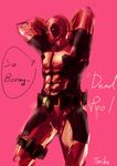  abs bad_id bad_pixiv_id belt belt_pouch bodysuit character_name clopen28 deadpool english male_focus marvel mask pouch solo speech_bubble 