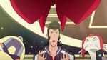  animated animated_gif black_hair boobies_uniform bouncing_breasts breasts cat dandy_(space_dandy) meow_(space_dandy) open_mouth qt_(space_dandy) space_dandy staring 