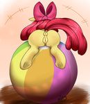  anus apple_bloom_(mlp) beach_ball butt cub equine female feral friendship_is_magic fur hair horse mammal mingamia my_little_pony pony pussy red_hair solo yellow_fur young 