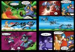  attack behindtg chase comic confused croagunk english_text escape fake_out feral fire forest front_flip grass hands hindpaw jumping monferno nintendo open_mouth paws pok&#233;mon pok&eacute;mon pose riolu running surprise text tree video_games 