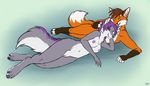  anthro breasts canine couple duo female fox jess_(teckly) korrok licking male mammal pussy straight tongue 
