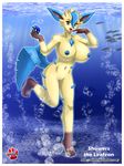  2014_ anthro anthrofied anthrofied_ antro_ big_breasts breasts canine eeveelution eeveelution_ female fur hair leafeon long_hair looking_at_viewer mammal nintendo nipples nude open_mouth piel_ pok&#233;mon pok&#233;morph pok&eacute;mon pussy shinn smile solo video_games 