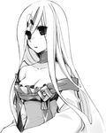  artist_request greyscale long_hair lowres monochrome nuregami ookami_(game) solo tattoo 