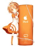  apple_inc. aruya_(flosrota) bad_id bad_pixiv_id daidai-nanoko digital_media_player ipod minigirl orange_eyes orange_hair original product_girl solo 