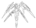  00_raiser 0_raiser greyscale gundam gundam_00 keeth mecha mecha_musume monochrome no_humans 