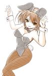  animal_ears bunny_ears bunnysuit fishnet_pantyhose fishnets pantyhose solo suzumiya_haruhi suzumiya_haruhi_no_yuuutsu tokihama_jirou 