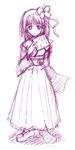  araissu bad_id bad_pixiv_id hieda_no_akyuu monochrome paper purple sketch solo touhou 