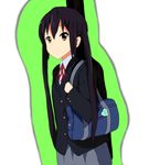  bad_id bad_pixiv_id black_hair brown_eyes guitar_case instrument_case k-on! kaiman long_hair nakano_azusa official_style school_uniform solo twintails 