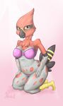  avian bra breasts female hirurux nintendo pok&#233;mon pok&#233;morph pok&eacute;mon talonflame underwear video_games 