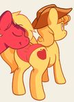  2014 animated big_butt big_macintosh_(mlp) blush braeburn_(mlp) butt cousins cutie_mark equine feral friendship_is_magic girly horse lemonpuffs male my_little_pony pony snap underwear zonkpunch 