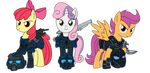  apple_bloom_(mlp) armor bow clothing crossover cutie_mark_crusaders_(mlp) equine female feral friendship_is_magic fur gears_of_war green_eyes group gun hair helmet horn horse lancer long_hair looking_at_viewer madmax mammal mattx16 my_little_pony orange_fur pegasus plain_background pony purple_eyes purple_hair ranged_weapon red_hair scootaloo_(mlp) smile sweetie_belle_(mlp) transparent_background two_tone_hair unicorn video_games weapon white_fur wings 