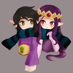  a_link_between_worlds hand_holding nintendo pixiv_manga_sample pointy_ears princess_hilda purple_hair ravio scarf shared_scarf spoilers sunagimo_(nagimo) the_legend_of_zelda the_legend_of_zelda:_a_link_between_worlds 