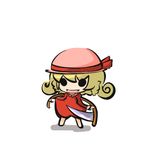  bad_id bad_pixiv_id black_eyes blonde_hair chibi elly hat lowres open_mouth saku_(osake_love) scythe short_hair smile solid_circle_eyes touhou 