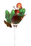  bad_id bad_pixiv_id cherry cocktail_glass cup drinking_glass food fruit gakuran jojo_no_kimyou_na_bouken kakyouin_noriaki male_focus red_hair school_uniform shichan_(fuyunchenkong) solo 