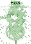  bad_id bad_pixiv_id danmaku dress front_ponytail hair_ribbon kagiyama_hina monochrome ribbon sala_mander sketch solo touhou 