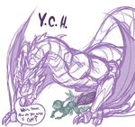  dragon duo feral interspecies kayla-na penis ridiculous_fit size_difference sketch smaug the_hobbit ych 