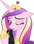  alpha_channel cum equine female feral friendship_is_magic fur hair horn licking male mammal messy multi-colored_hair my_little_pony penis pink_fur princess_cadance_(mlp) purple_eyes straight tongue winged_unicorn wings 