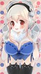  against_glass blush breasts headphones large_breasts long_hair looking_at_viewer nakamura_(mugenlism) nitroplus open_mouth pink_hair red_eyes smile solo super_sonico thighhighs 