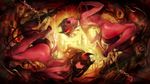  demon dragon&#039;s_crown dragon's_crown female fire horn roses wings 