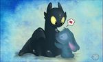  alien black_eyes black_scales blue_background blue_fur chibi cuddling cute dragon duo eyes_closed feral fur harumi how_to_train_your_dragon hug lilo_and_stitch night_fury pair plain_background sitting stitch toothless 