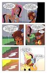  bow comic cutie_mark dragon duo english_text equine female fluttershy_(mlp) friendship_is_magic grass hair horn horse karzahnii mammal mountain my_little_pony outside pegasus pink_hair pony rain raining sitting text tree whimsey_weatherbe_(mlp) wings 