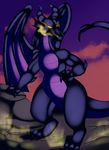  dragon fantasy invalid_tag maleficent popesslodovica reptile scalie sunset wings 