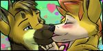  anthro blush canine dog duo eyes_closed fox fur gay german_shepherd hair invalid_tag kissing male mammal open_mouth rileysockfoxy rileysockfoxy(character) smile tongue treyll-sheppy 