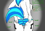  anthro anthrofied breasts butt clothing cutie_mark english_text equine female friendship_is_magic hair horn horse jrvanesbroek mammal multi-colored_hair my_little_pony pony rubbing side_boob tape text topless underwear unicorn vinyl_scratch_(mlp) 