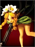  amano-g blonde_hair commentary english_commentary flower mercedes odin_sphere pointy_ears red_eyes solo 