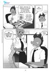  anthro anthrofied big_breasts breasts clothing cubical cutie_mark desk dialog dragon english_text equine fangs female friendship_is_magic horse male mammal my_little_pony necktie office paper pen pia-sama plant pony spike_(mlp) sweat tattoo text 