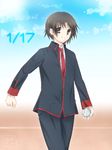  baseball black_hair brown_eyes highres little_busters! male_focus miyoshi_yun naoe_riki school_uniform short_hair 