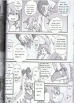  dragon english_text female greyscale hug male manga mikazuki_karasu monochrome text translated 
