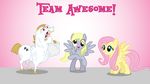  blonde_hair bulk_biceps_(mlp) catbooks cutie_mark derpy_hooves_(mlp) equine female fluttershy_(mlp) friendship_is_magic fur green_eyes grey_fur group hair horse male mammal my_little_pony pegasus pink_hair pony red_eyes roid_rage_(mlp) smile tongue vein wallpaper white_fur wings yellow_eyes yellow_fur 